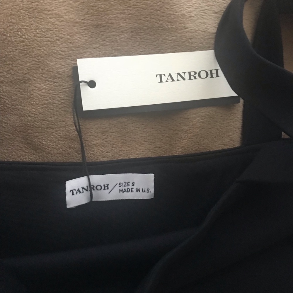 NWT Chic Navy Blue Tie Shoulder Sheath Dress - Picture 8 of 8